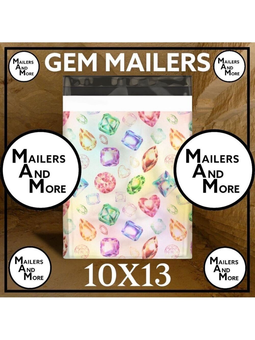 25 10X13 Poly Mailers Gems & Jewels PRICE IS FIRM - Picture 10 of 13